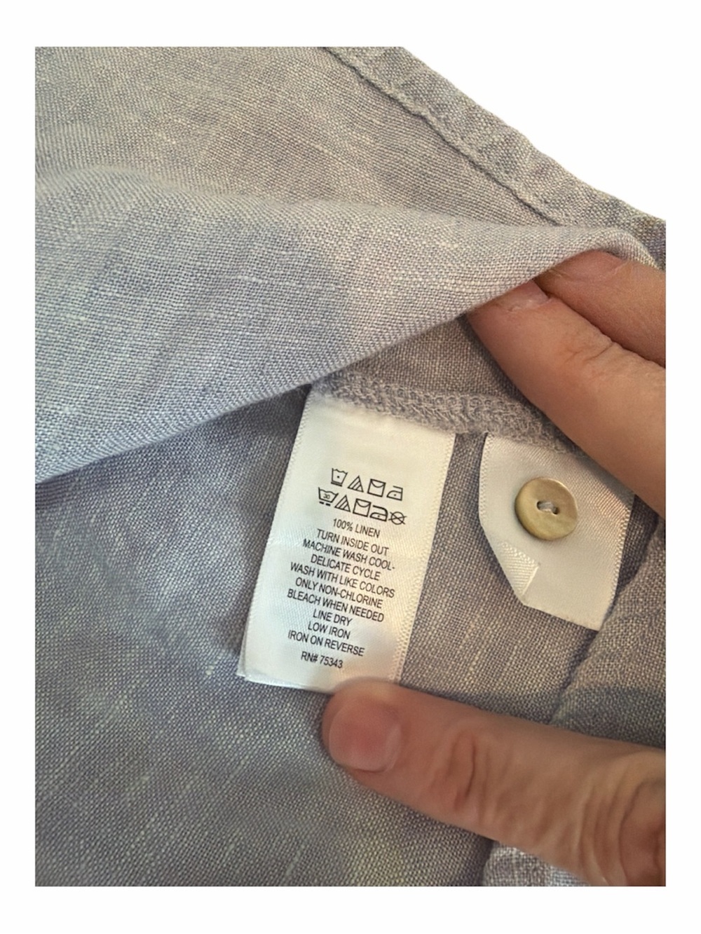 Tahari 100% Linen Light Gray Sleeveless Button-Front Tank Top size Small - Picture 4 of 5